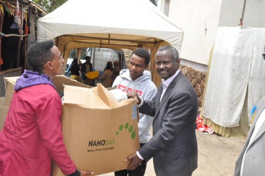 ECSU Community Donates to Mekedonia Center