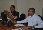 Ato Gebre,right, and Ato Haile,left, in the presentation