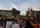 Ethiopian Civil Service University Students Mourn on the Death of Ethiopians